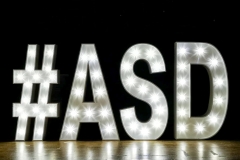 Hashtag Light Up Letters